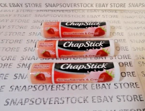 PAQUETE DE 3 FRESAS Y CREMA CHAPSTICK 0,15 OZ. NUEVOS TUBOS SELLADOS, ENVÍO GRATUITO - Imagen 1 de 5