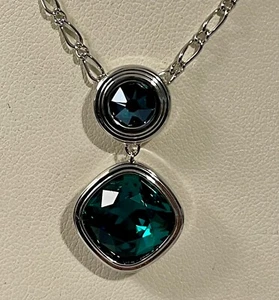 Touchstone Crystal Swarovski Emerald Nightfall/crystal Necklace NEW GIFT. $89 - Picture 1 of 10