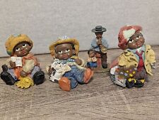 K's Collection African Amerivan Smart Workings Childre Kids Resin Figurines