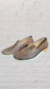 BRANNON VENEZIANISCHE HERRENSCHUHE 8,5 M TAUPE NUBUK JOHNSTON & MURPHY HALBSCHUHE - Bild 1 von 8