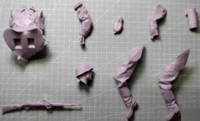 1/16 Resin Figure Model Kit German Soldier Armored Vehicle Crew WW2 Unpainted - Image 1 of 2