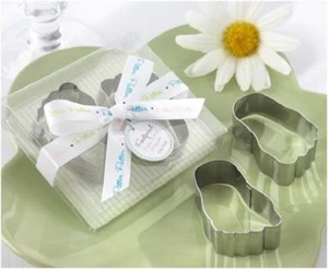 Pitter Patter Baby Feet Baby Shower Stainless Steel Cookie Cutter Party Favor x3 - Picture 1 of 1