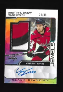 VINCENT IORIO 2023-24 BLACK DIAMOND ROOKIE rc JEWELS OF THE DRAFT PATCH AUTO /99 - Picture 1 of 2