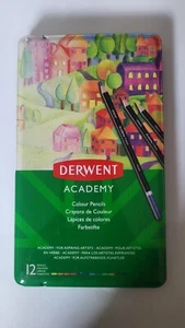 Derwent Academy Colour Pencils 12 Tin Set - Picture 1 of 2
