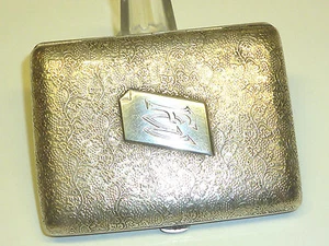 Vintage Art Déco Allemand 800 Silver (Crescent & Crown) Cigarette Case Rare - Imagen 1 de 1