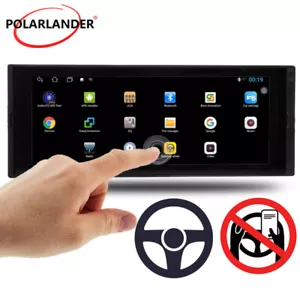 Single 1 Din Car Android Multimedia Player 6.9" Touch Screen GPS WiFi Car Radio - Picture 1 of 18