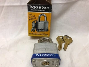 Master Lock #3 with keys in Original Box #3369 - Picture 1 of 8