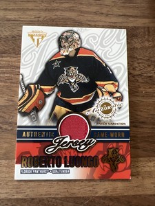 2002-03 Pacific Private Stock Titanium Roberto Luongo Game Worn Jersey 255/255