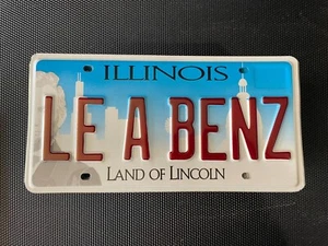 ILLINOIS Vanity Personalized License Plate LE A BENZ MERCEDES - Picture 1 of 1