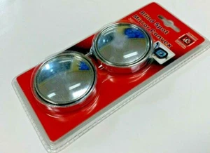 2PC CONVEX 360 CHROME BLIND SPOT WIDE ANGLE REAR VIEW MIRROR CAR TRUCK JH-027CR - Bild 1 von 4