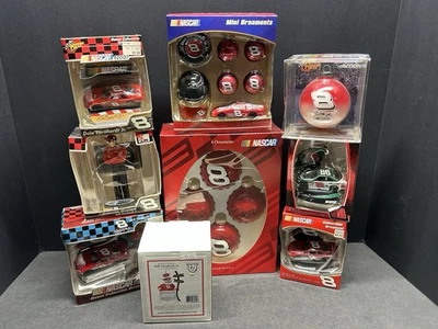 Dale Earnhardt Jr. #8 NASCAR Christmas Ornaments Lot of 9 Packages - Image 1 of 4