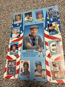 1988 Topps & Campbell's Soup Richie Ashburn Baseball Card Uncut Sheet - Picture 1 of 9