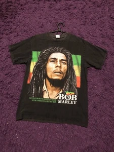 BOB MARLEY Vintage Size M Rap tee Distressed SunFaded Rare Beach Y2K 90s Rare - Picture 1 of 16