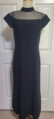 Vestido de Noche CDC Negro Malla Maxi Vestido Formal Elegante Capricho Talla 10 Foto 1 de 4