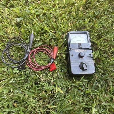 Simpson Vintage Model 372 Ohm Multimeter with Original Test Leads - Image 1 of 4