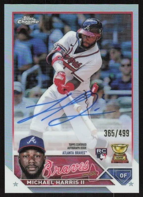 2023 Topps Chrome Rookie Auto Refractor Michael Harris II /499 Atlanta Braves - Image 1 of 2