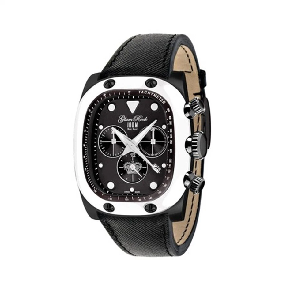 Glam Rock Men's Gulfstream Swiss Chronograph Black Quartz 44mm Watch GR70108N - image 1 of 1