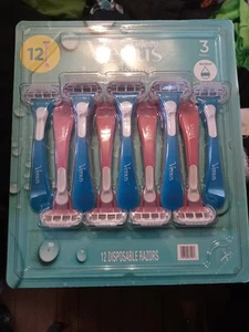 Gillette Venus Sensitive Disposable Razors SkinElixir (12 Count) New - Picture 1 of 2