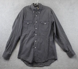 Wrangler Men's Western Cowboy Cut Shirt Button Up Long Sleeve Front Pockets - Picture 1 of 10