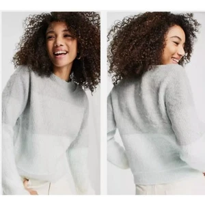 Neu Free People Autumn Sky Cloud Combo Ombre Pullover Pulli blau C3315 Gr. L - Bild 1 von 10