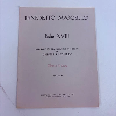 Partituras Marcello Salmo XVIII órgano cuarteto latón 1967 gris H.W. Foto 1 de 4