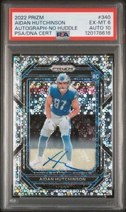 2022 Prizm Aidan Hutchinson RC Autograph No Huddle PSA/DNA Cert PSA 8 Auto 10 - Bild 1 von 3