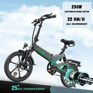 HITWAY 250W E-Bike Klapprad Elektrofahrrad 36V 7,8Ah 16 Zoll Luftreifen 25km/h - Bild 1 von 26