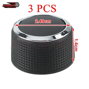 3 Black Rear Control Knobs Audio Radio For GMC Sierra Yukon Yukon XL Acadia - Picture 1 of 12