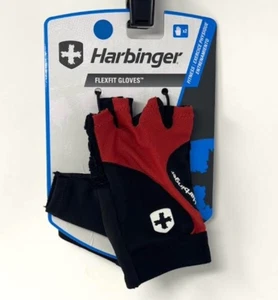 HARBINGER ' FLEXFIT GLOVES ' RED/BLACK ' LARGE ' 2 GLOVES - Picture 1 of 2