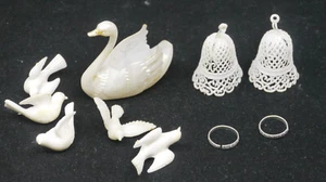 VINTAGE PLASTIC WEDDING THEME CAKE TOPPERS, DECORATIONS, RETRO - Picture 1 of 5