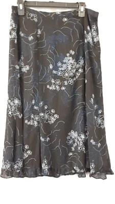 Sag Harbor 女式裙子 10 码,有衬里,松紧腰,拉链/挂钩闭合,迷笛 — 第 1/4 张图片