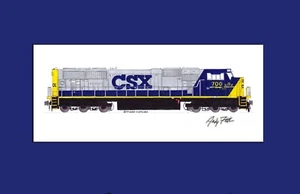 CSX SD70MAC #700 Spirit of Cumberland 11""x17"" mattierter Druck Andy Fletcher signiert - Bild 1 von 1