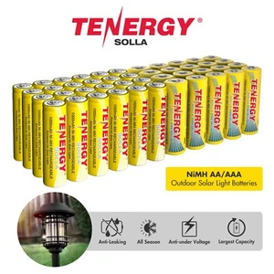 Tenergy Solla NiMH AA 1000mAh 1300mAh Rechargeable Batteries Solar Garden Lights - Picture 1 of 13