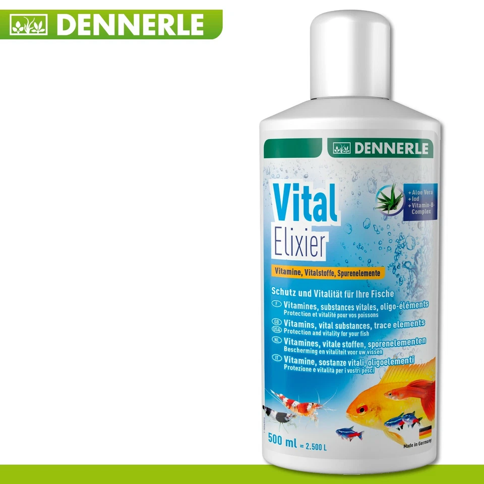 Dennerle 500 Ml Vital-Elixier Éléments Trace Et Vitamines Pour Aquariums - Photo 1/1