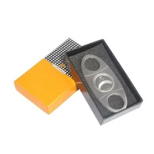 Stainless Steel Metal Classic Cigar Cutter Guillotine w/Gift Box - Picture 1 of 12
