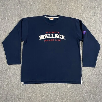 Sudadera De Colección Rusty Wallace Nascar Miller Lite Winners Circle Adulto XL Azul Foto 1 de 4