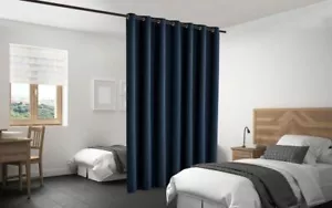 Blackout Divisore Stanza Pannello Tenda Privacy Schermo Isolato Termicamente Colore Navy - Foto 1 di 5