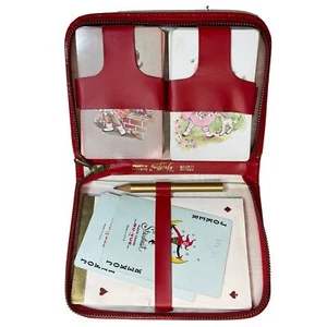 Tarjetas de juego austriacas rojas de cuero Griffon con soporte Poker Bunco Stardust NuVue - Imagen 1 de 7
