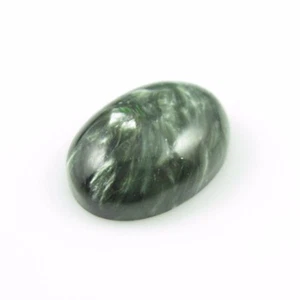 Cabujón de piedras preciosas -Grado A+ Genuino Serafinita Ovalado Cabujón Gema-13 mm- 1 pieza - Imagen 1 de 1