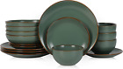 16-piece Dinnerware Set Stoneware, Green