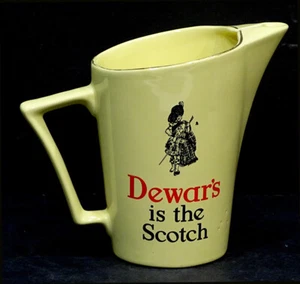 Vintage DEWAR'S SCOTCH WHISKEY Ceramic Pub Jug LIQUOR PITCHER Barware by WADE - Picture 1 of 3