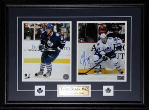 Tyler Bozak Toronto Maple Leafs Signed 2 Photo Hockey Collector Frame - Picture 1 of 1