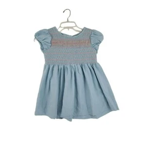 Matilda Jane Kids Girls Casual Smocked Front Peplum Tunic Top Blue Size 10 - Picture 1 of 10