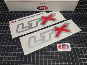 LTX Decals (2pk) Performance Racing Engine Accent Stickers 6.2L LT1 LT4 LT2 LT6 - Picture 1 of 14