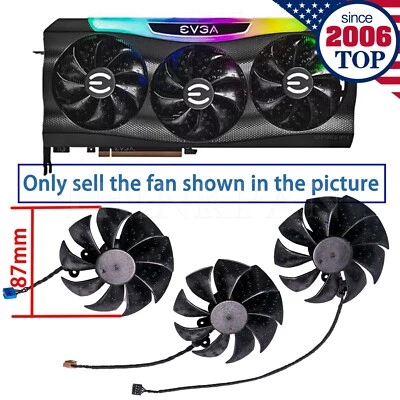 New Graphics Card Fan for EVGA RTX3070 3070ti 3080 3080ti 3090 FTW3 PLD09220S12H - Image 1 of 4