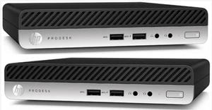 HP Prodesk 405 G4 Mini PC Ryzen 5 Pro - 8GB - 256GB SSD - 2 DP - Windows 11 - Bild 1 von 2