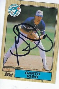 Topps 1987 firmado por Garth Iorg #751 - Toronto Blue Jays - Imagen 1 de 1