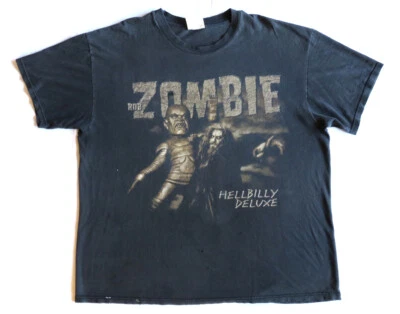 Rob Zombie Vintage T Shirt 1998 Hellbilly Deluxe Tour Concert Cities White XL Foto 1 de 4