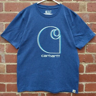 CARHARTT Relaxed Fit Graphic Logo Heavyweight Mens Streetwear Shirt - Medium - image 1 of 4