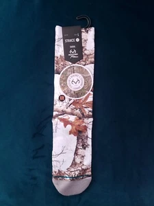 Stance Realtree Mens White Crew Socks size Large - Picture 1 of 5